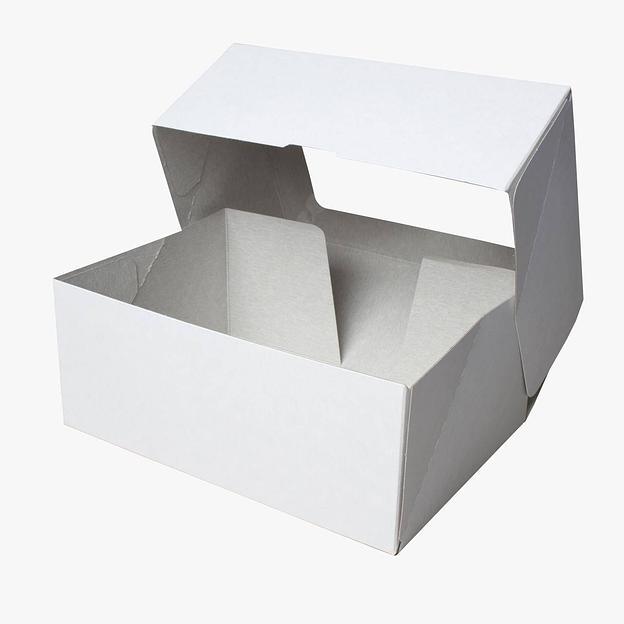 Коробка для торта складная мел. картон с окном 18х13х7,5 см фото 1