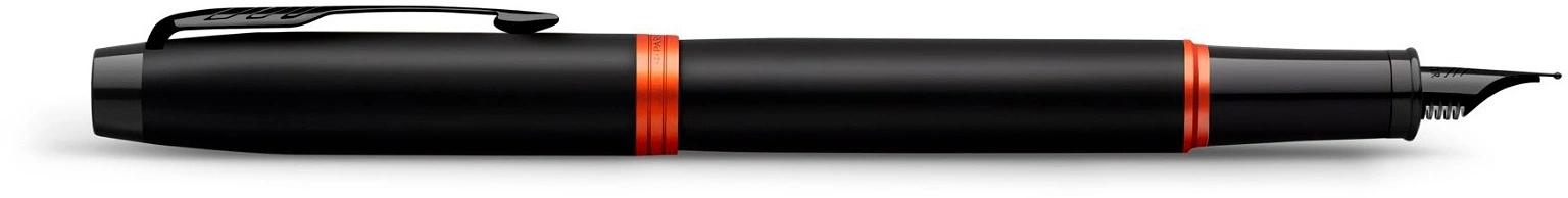 Ручка перьев. Parker IM Vibrant Rings F315 (2172943) Flame Orange PVD F сталь нержавеющая подар.кор. фото 1