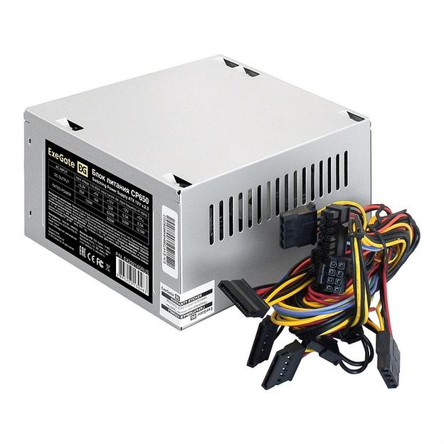 Exegate EX292145RUS Блок питания 650W ExeGate CP650 (ATX, 8cm fan, 24pin, 4pin, 3xSATA, 2xIDE, FDD) фото 2