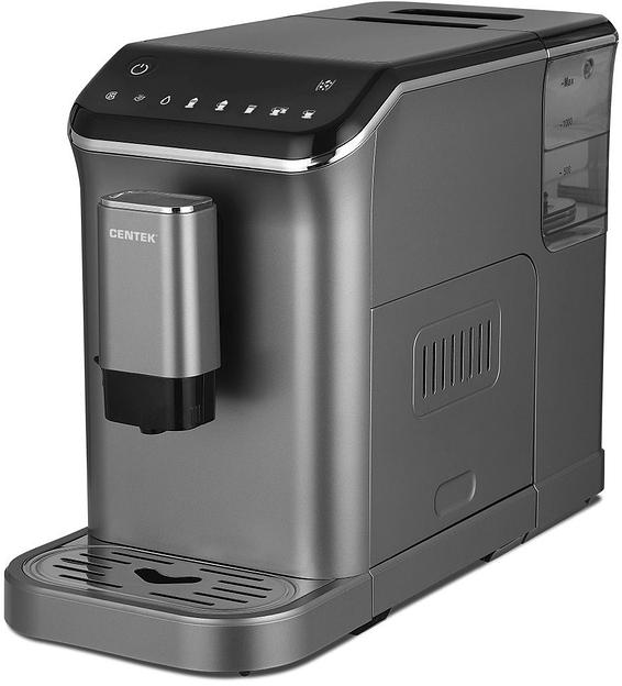 Кофемашина автоматическая Centek CT-1190 серый/черный, исп. кофе - зерна, 1.5 л, 1550 Вт, 20 Бар. фото 1
