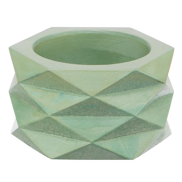 Кашпо Геометрия, 0,15л., зеленый фото 1