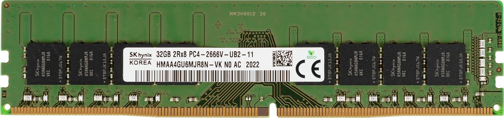 Память DDR4 32Gb 3200MHz Hynix HMAA4GU6MJR8N-VKN0 OEM PC4-23400 CL22 DIMM 288-pin 1.2В original dual rank фото 1