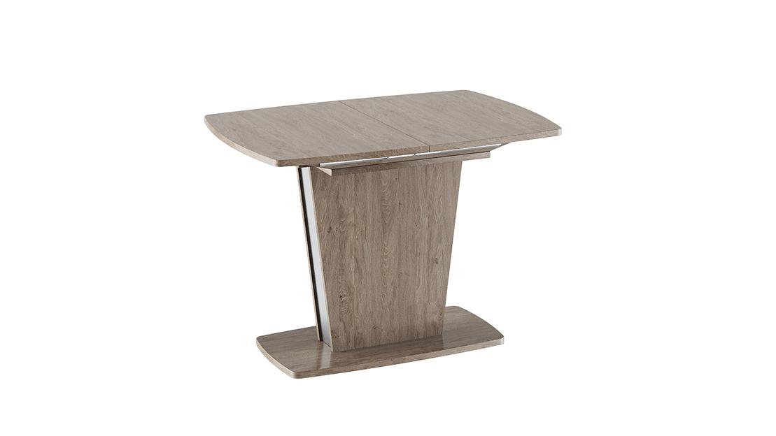 Стол Ливерпуль тип 1, 110 (+40)×75 см дуб сонома трюфель, металлик фото 3