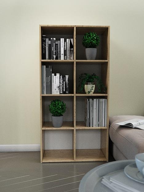 Стеллаж универсальный 8-секционный Wood&Stone «Малави» 320 дуб бунратти 136×34.5×69.3 см фото 1