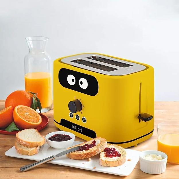Тостер Kitfort КТ-4093-1 870Вт желтый фото 7