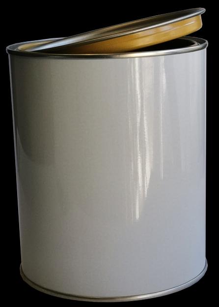 Металлическая банка 1,0 литра с крышкой и внутренним покрытием фото 2