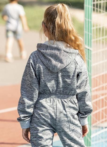 Комбинезон для девочки Batik, рост 110 см, серый ОПТ фото 2