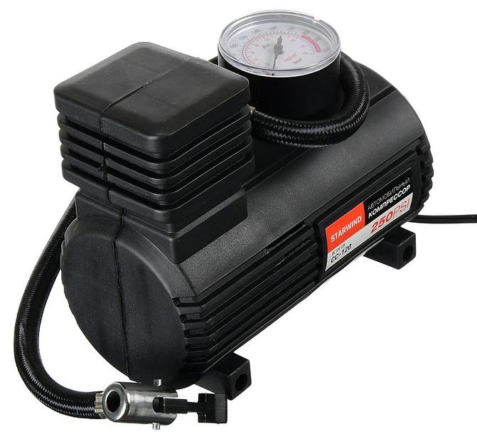 Автомобильный компрессор Starwind CC-120 15л/мин шланг 0.45м фото 2