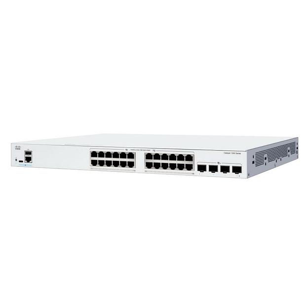 Коммутатор CISCO Catalyst 1300 24x 10/100/1000 Ethernet RJ-45 ports, 4x 1G SFP uplinks, Fanless, C1300-24T-4G фото 1