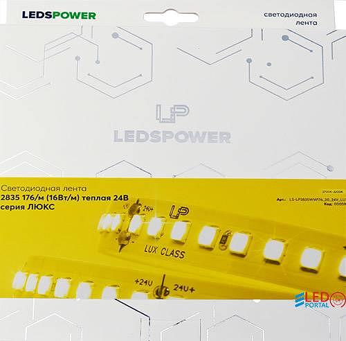 Светодиодная лента LP 2835/176-24V (2700-3200К) IP20 LUX, 5м фото 2