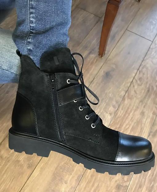 Ботильоны BuzShoes черные с ремешком ОПТ фото 4