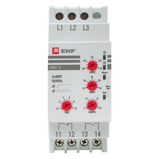 Реле контроля фаз РКФ-8 многофукц. EKF rkf-8 фото 4