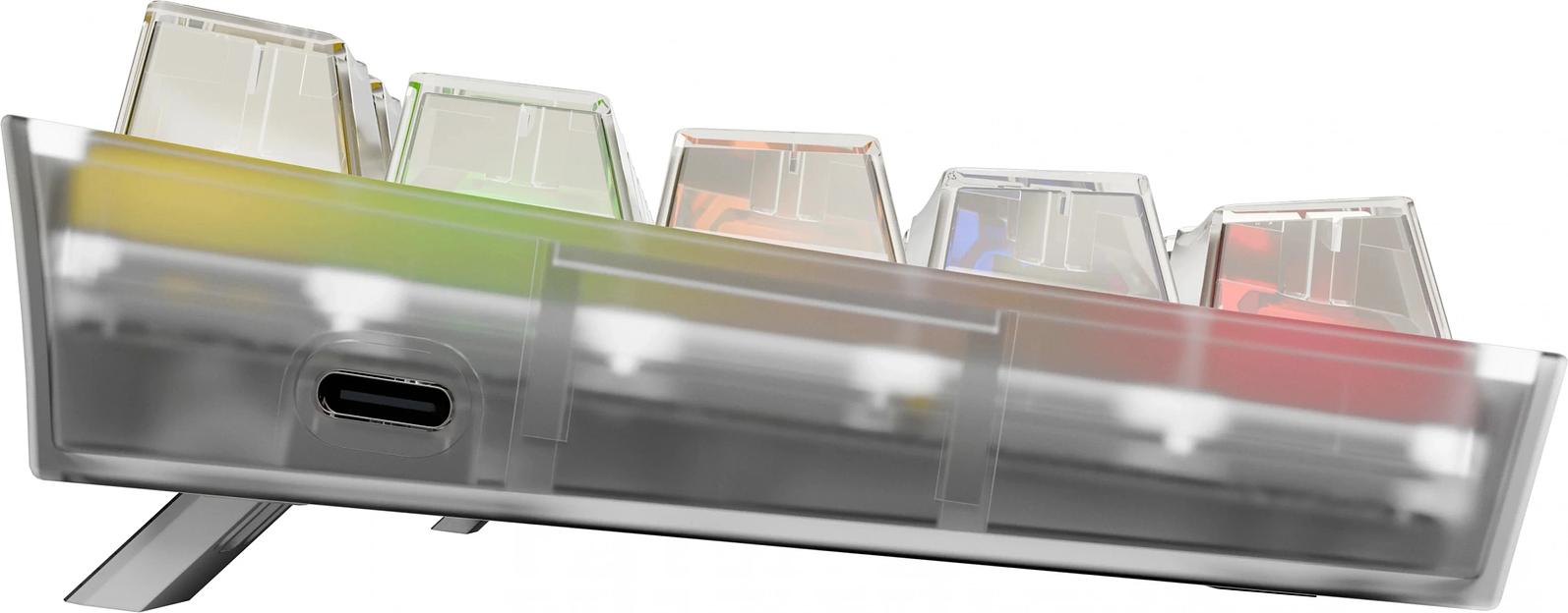 Игровая клавиатура Redragon Fizz прозрачно-белая 71736 (USB,+ICE, 61 кл., RGB подсветка) фото 7