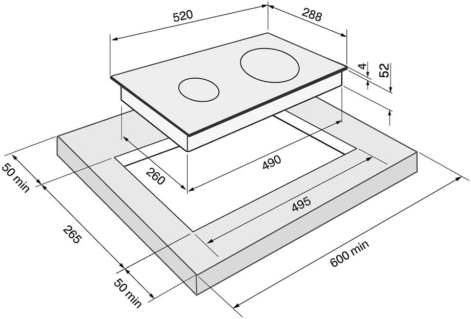 Индукционная варочная поверхность Krona VENTO 30 BL V1 черный фото 8