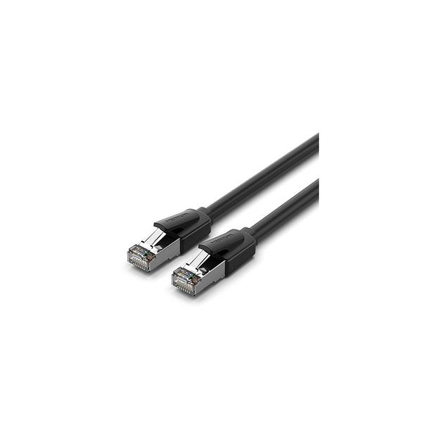 Патч-корд VENTION IKKBK литой (molded), S/FTP, кат.8, 8м, 4 пары, 28AWG, медь бескислородная, черный фото 1