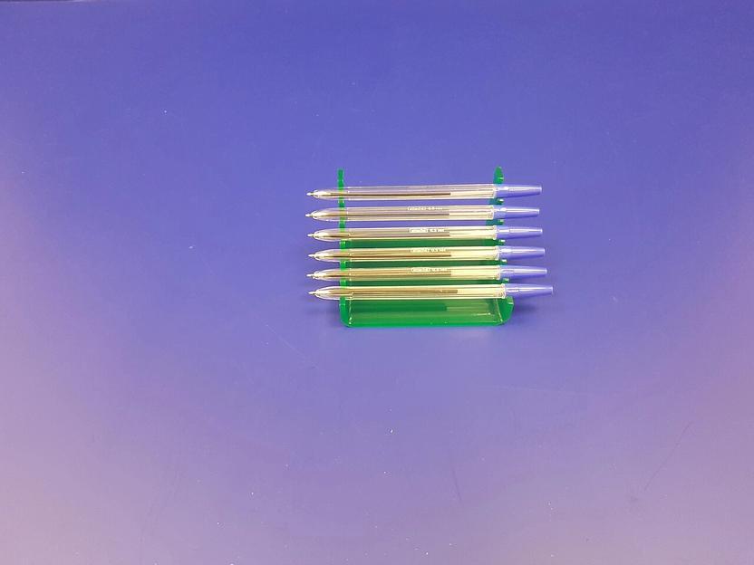 Подставка для ручек карандашей кистей 6 секции (горка радиус, цвет зеленый) фото 3