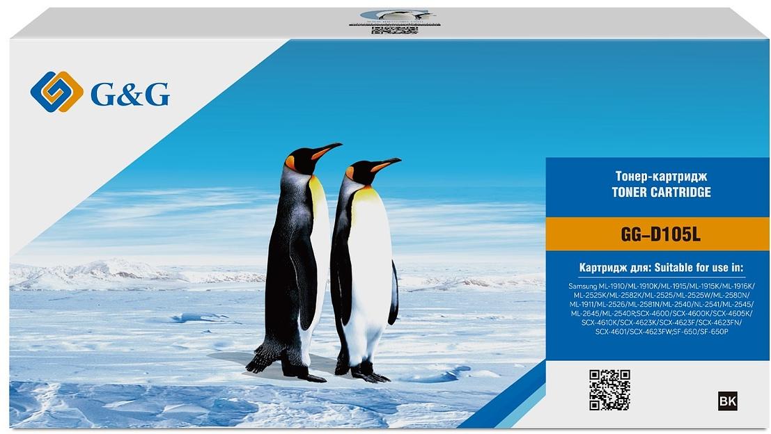 Картридж лазерный G&G GG-D105L черный (2500стр.) для Samsung ML-1910/1915/1916K/2525K/1911;SCX-4600/4605K/4610K/4623K фото 1