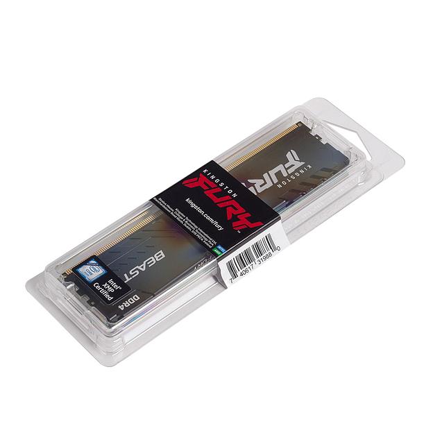 Модуль памяти  Kingston  FURY Beast KF432C16BB1/16  DDR4  16GB  DIMM   Чёрный фото 3
