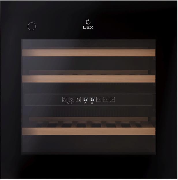 Винный шкаф Lex LWD6036BL dual zone PP 1-нокамерн. черный (CHAT500008) фото 5