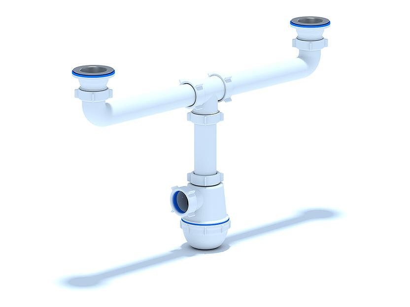 Сифон для мойки АНИ Грот 1 1/2'X40 двойной фото 1