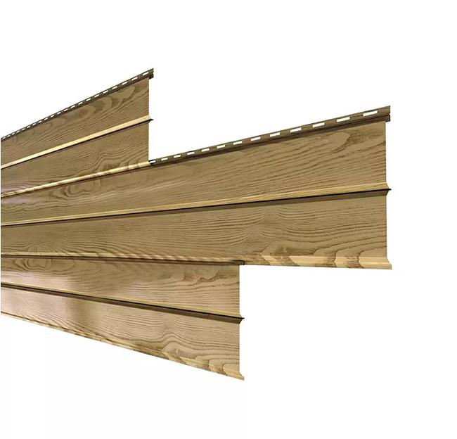 Стальной сайдинг XL-широкий, покрытие под дерево глянцевое ОПТ фото 1