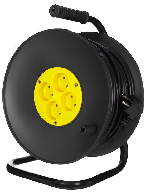 Удлинитель на катушке для газонокосилки ПВС 2х0,75 40 м опт фото 1