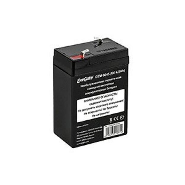 Exegate EX282947RUS Аккумуляторная батарея DTM 6045 (6V 4.5Ah, клеммы F1) фото 1