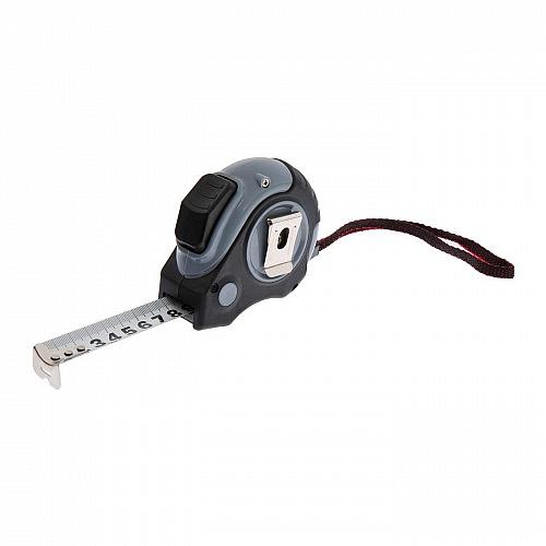 Рулетка 5м*25мм, магнит, рез-пл., белая лента с нейлоном //8/96 ОПТ фото 1