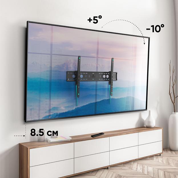 Кронштейн для телевизора Onkron UT12 черный 60"-110" макс.120кг настенный наклон фото 6
