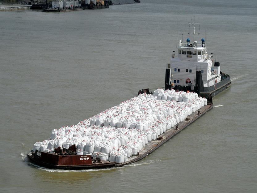 Выгрузка зерна с водного транспорта фото 1