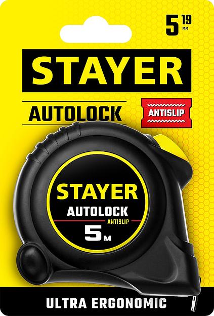 STAYER AutoLock, 5 м х 19 мм, рулетка с автостопом (2-34126-05-19) фото 5