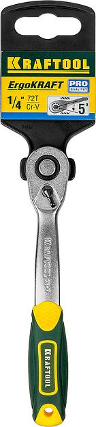 KRAFTOOL 1/4″, 72 зубца, изогнутая трещотка для торцовых головок, Pro (27795-1/4) фото 5