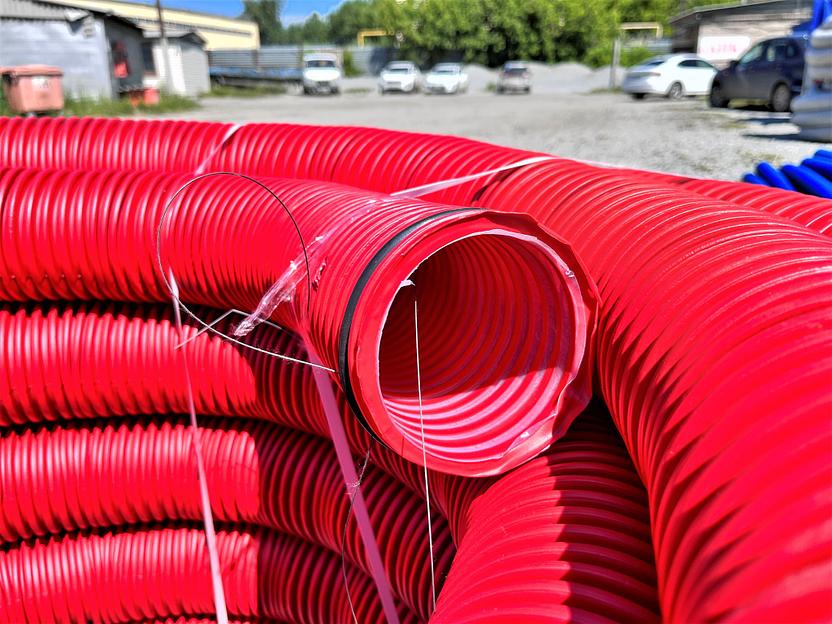 Труба ПНД 200 мм гофрированная двустенная бухта 35м фото 4