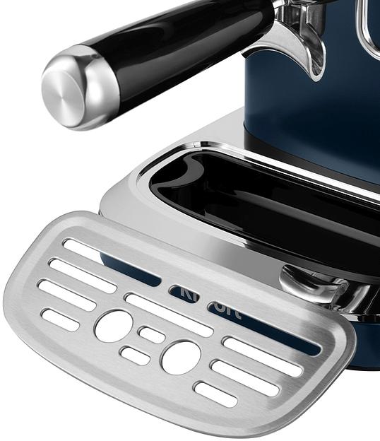 Кофеварка рожковая Kitfort КТ-7429 1360Вт синий/нержавеющая сталь фото 4