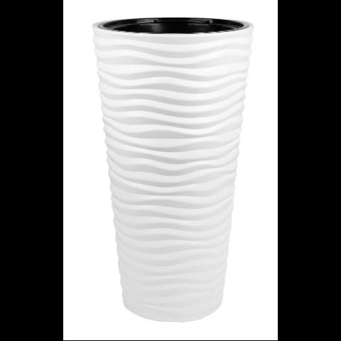 Кашпо Idea Дюна, d-34 h-63 см, v-42 л, пластик, белый фото 1