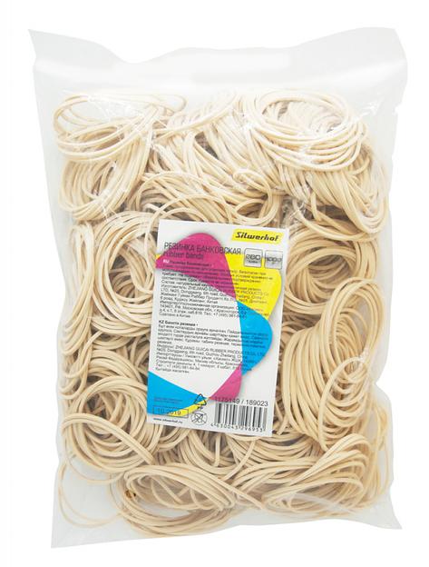 Резинки для купюр Silwerhof 189023 d=60мм 2мм 1000гр натуральный фото 1