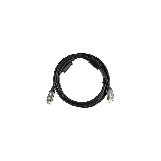 Кабель аудио-видео Buro HDMI (m) - HDMI (m), ver 2.1, 2м, GOLD, ф/фильтр, черный [bhp-hdmi-2.1-2g] фото 1