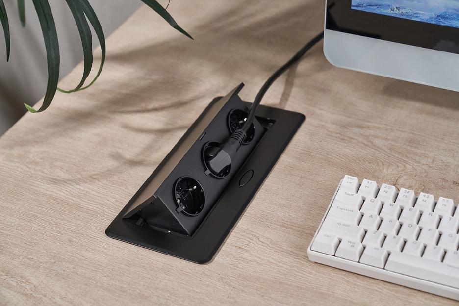 Розетка Cactus CS-SOCKET-EU3-BK для столешницы (уп.:1шт) фото 5