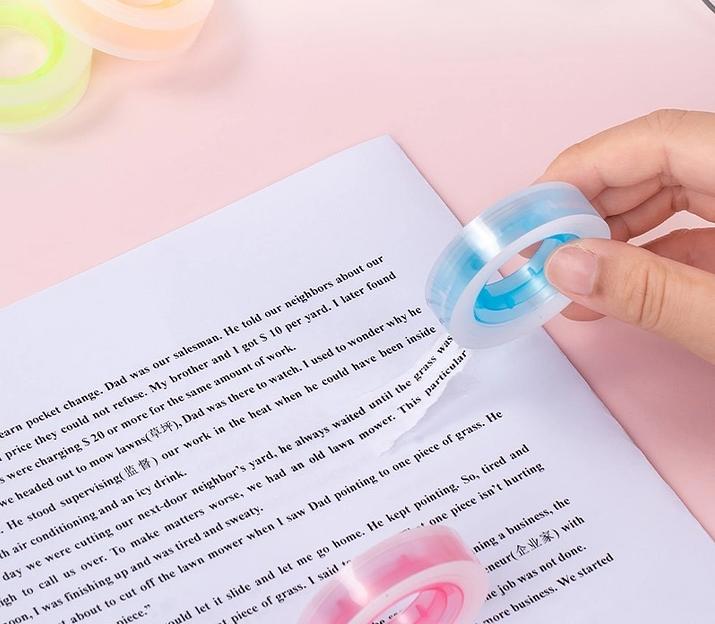 Клейкая лента канцелярская Deli EA690 прозрачная шир.12мм дл.27м 38мкр (упак.:4шт) фото 4