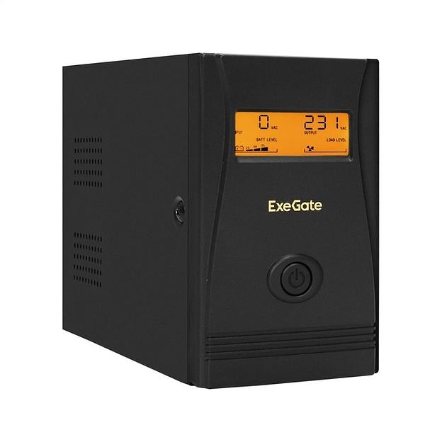 Exegate EX292775RUS ИБП ExeGate Power Smart ULB-800.LCD.AVR.4C13 <800VA/480W, LCD, AVR, 4*C13, металлический корпус, Black> фото 1