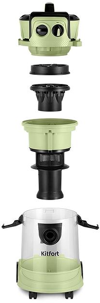 Пылесос Kitfort КТ-5194 1000Вт зеленый/черный фото 4