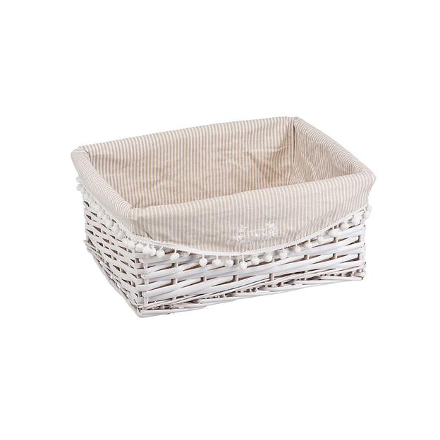 Корзина стеллажная "Колокольчик", Д400 Ш310 В170, белый фото 1