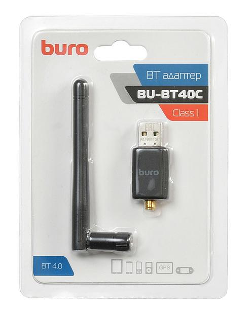 Адаптер USB Buro BU-BT40С Bluetooth 4.0+EDR class 1 100м черный фото 2