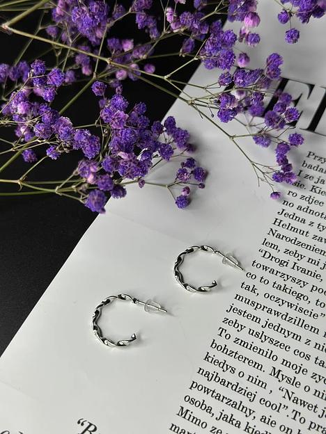 Серьги полукольца мини ОПТ фото 1