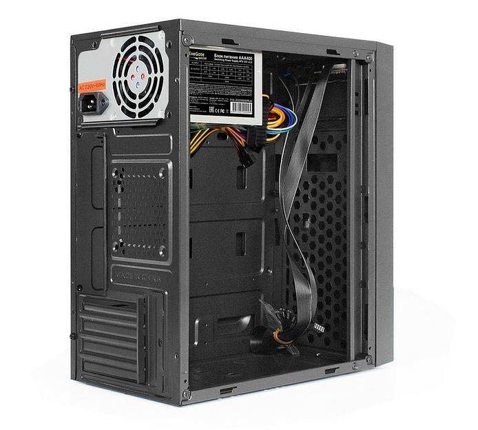 Exegate EX292349RUS Корпус Minitower ExeGate BAA-113-AAA400 (mATX, БП AAA400 с вент. 8см, 2*USB, аудио, черный) фото 3