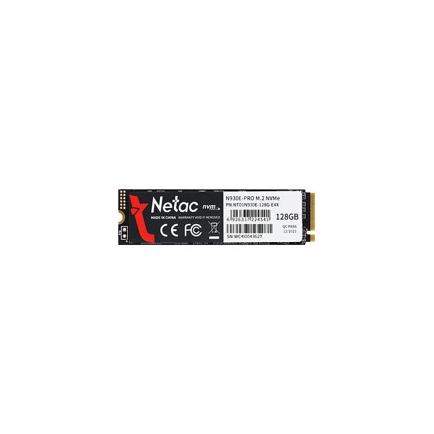 SSD накопитель NETAC N930E Pro NT01N930E-128G-E4X 128ГБ, M.2 2280, PCIe 3.0 x4, NVMe, M.2, rtl фото 1