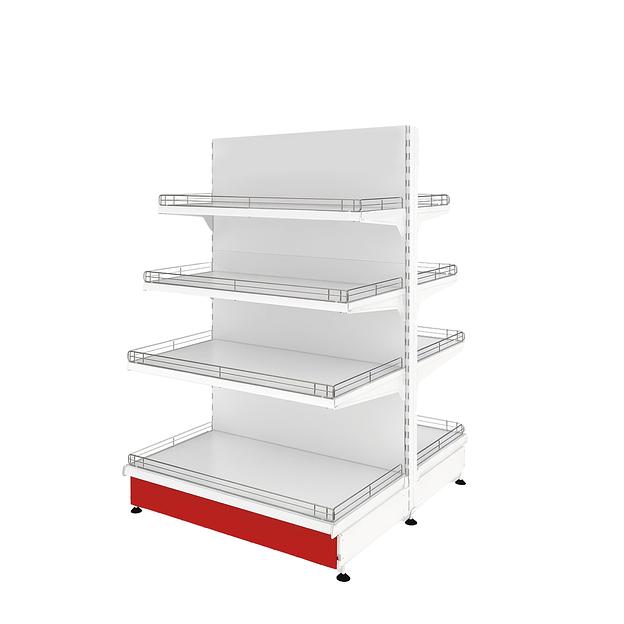 Стеллаж островной торговый Купец 800x500x1400 4 полки фото 1