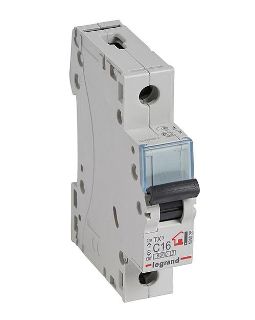 Автоматический выключатель Legrand 404028 TX3 C16A 1П 6000 фото 1