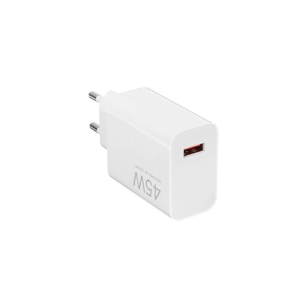 Сетевое зарядное устройство Xiaomi BHR07SLEU, USB-A, 45Вт, 4.1A, белый фото 1