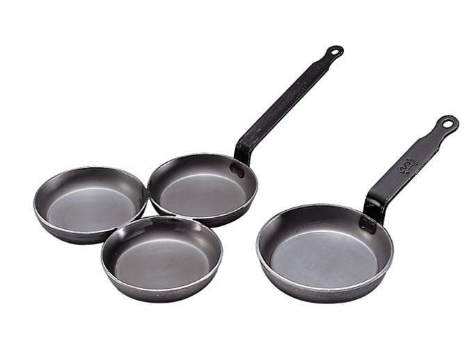 Сковорода для оладьев d=12 см. белая сталь (индукция) Carbone Steel De Buyer /1/10/ фото 1